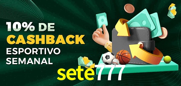 10% de bônus de cashback na sete777